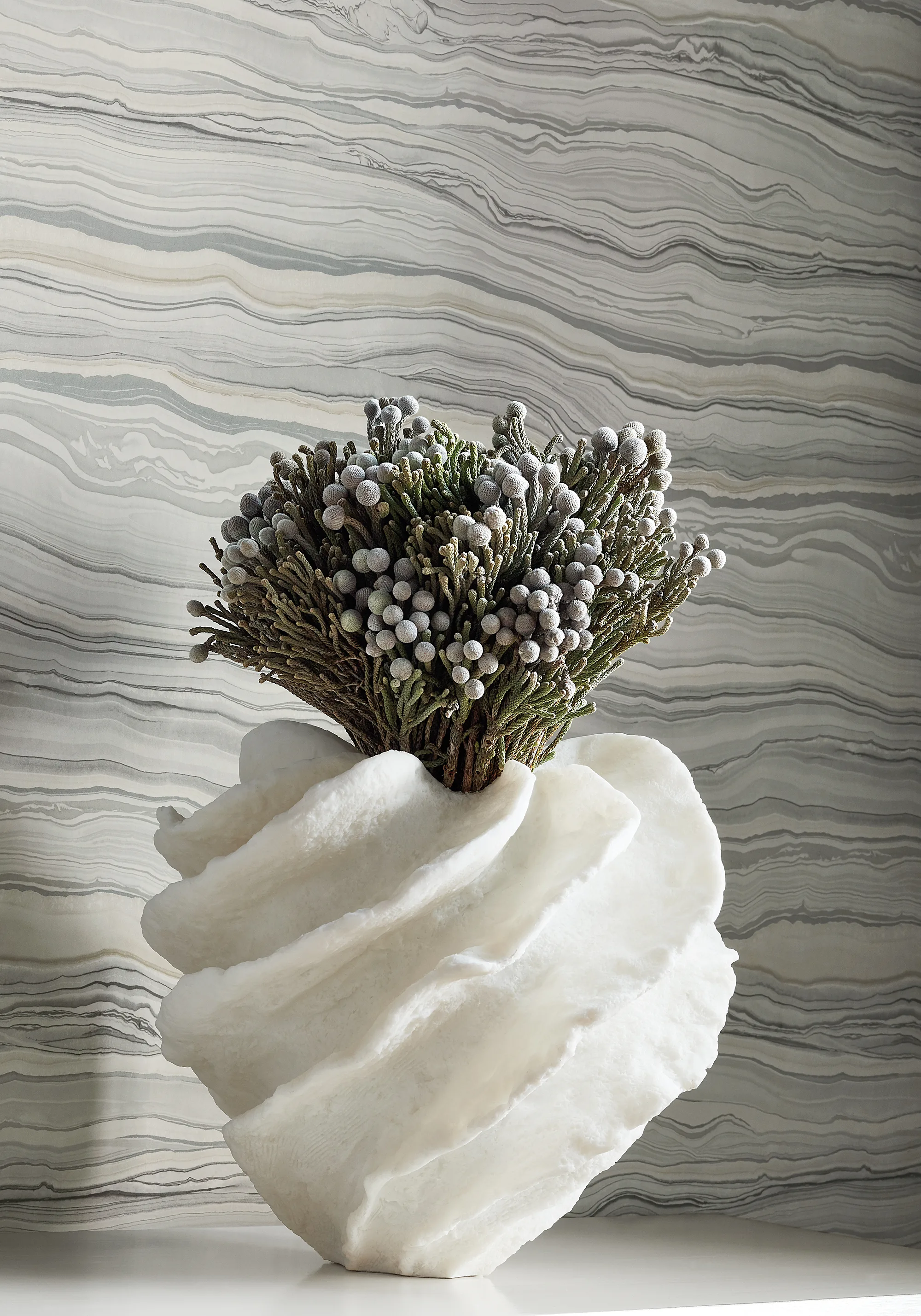 Thibaut Treviso Marble in Grey (T75175)