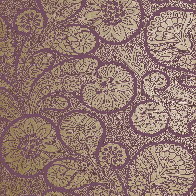 Thibaut Troubadour in Metallic Gold on Plum (T13062)