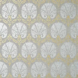 Thibaut Turkish Damask in Metallic Gold and Silver (T72610)