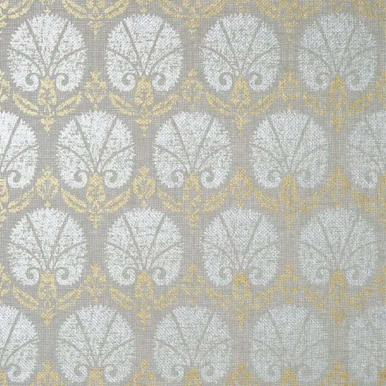 Thibaut Turkish Damask in Metallic Gold and Silver (T72610)