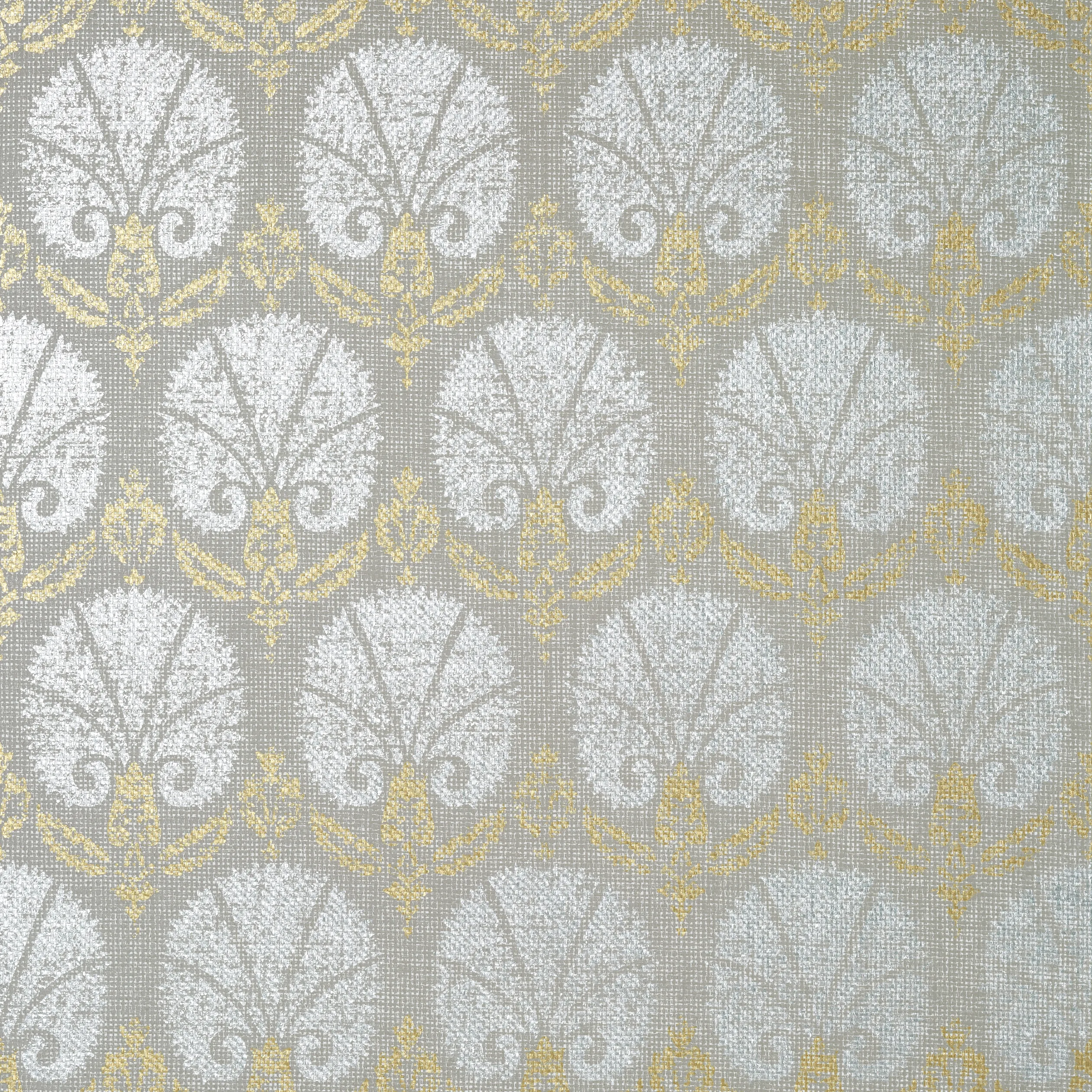 Thibaut Turkish Damask in Metallic Gold and Silver (T72610)