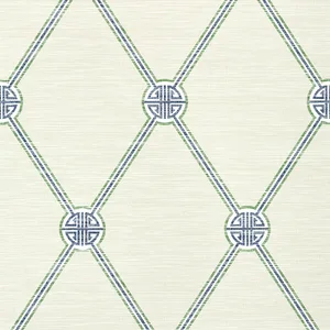 Thibaut Turnberry Trellis in Beige and Green (T13352)