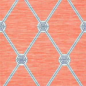 Thibaut Turnberry Trellis in Coral (T13353)