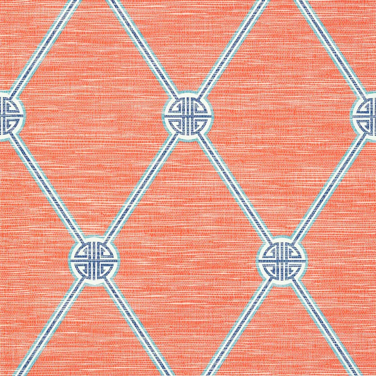 Thibaut Turnberry Trellis in Coral (T13353)