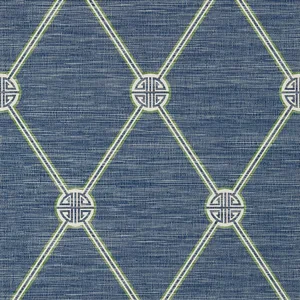 Thibaut Turnberry Trellis in Navy (T13354)