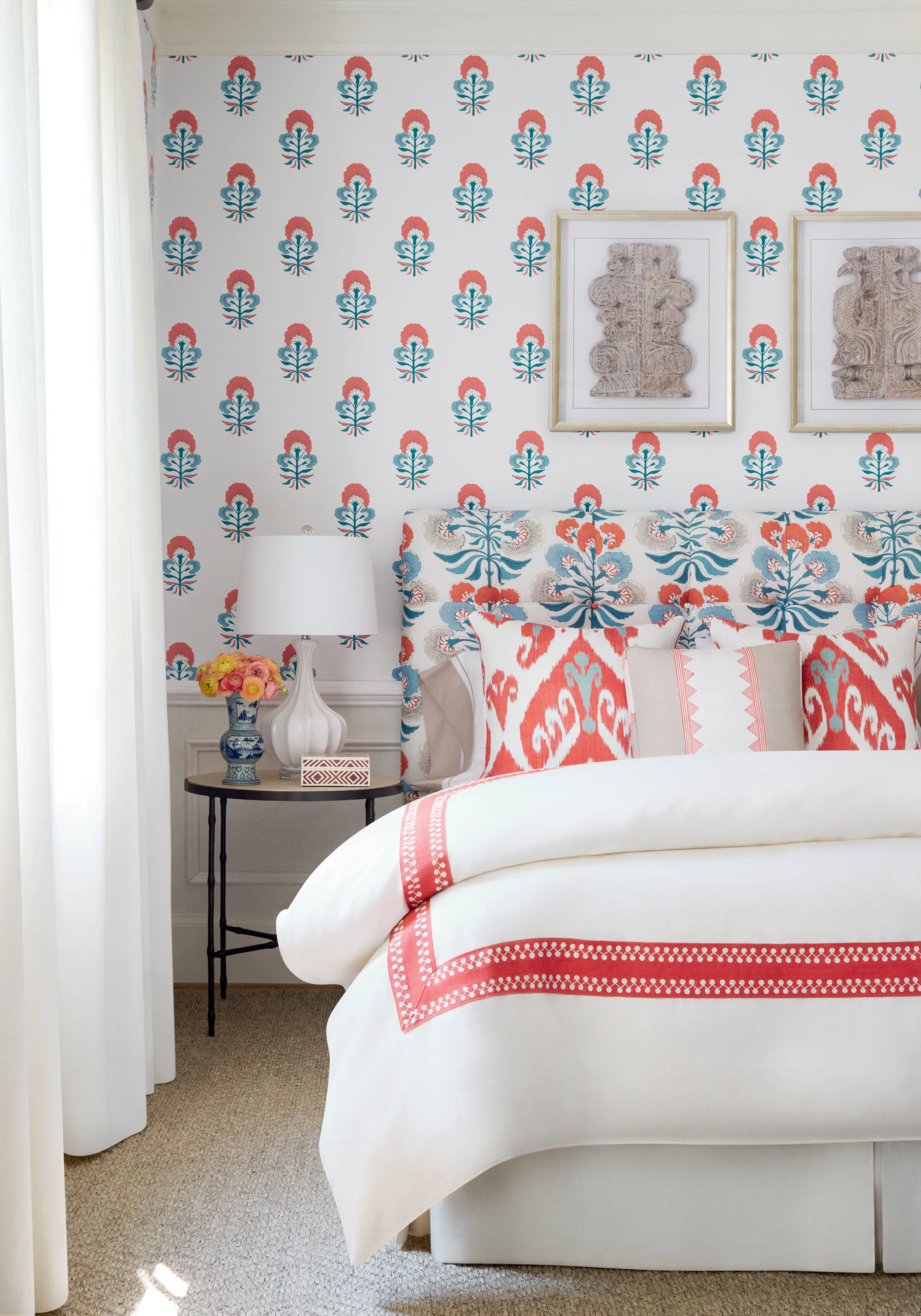 Thibaut Tybee Bud in French Blue and Coral (T16213)