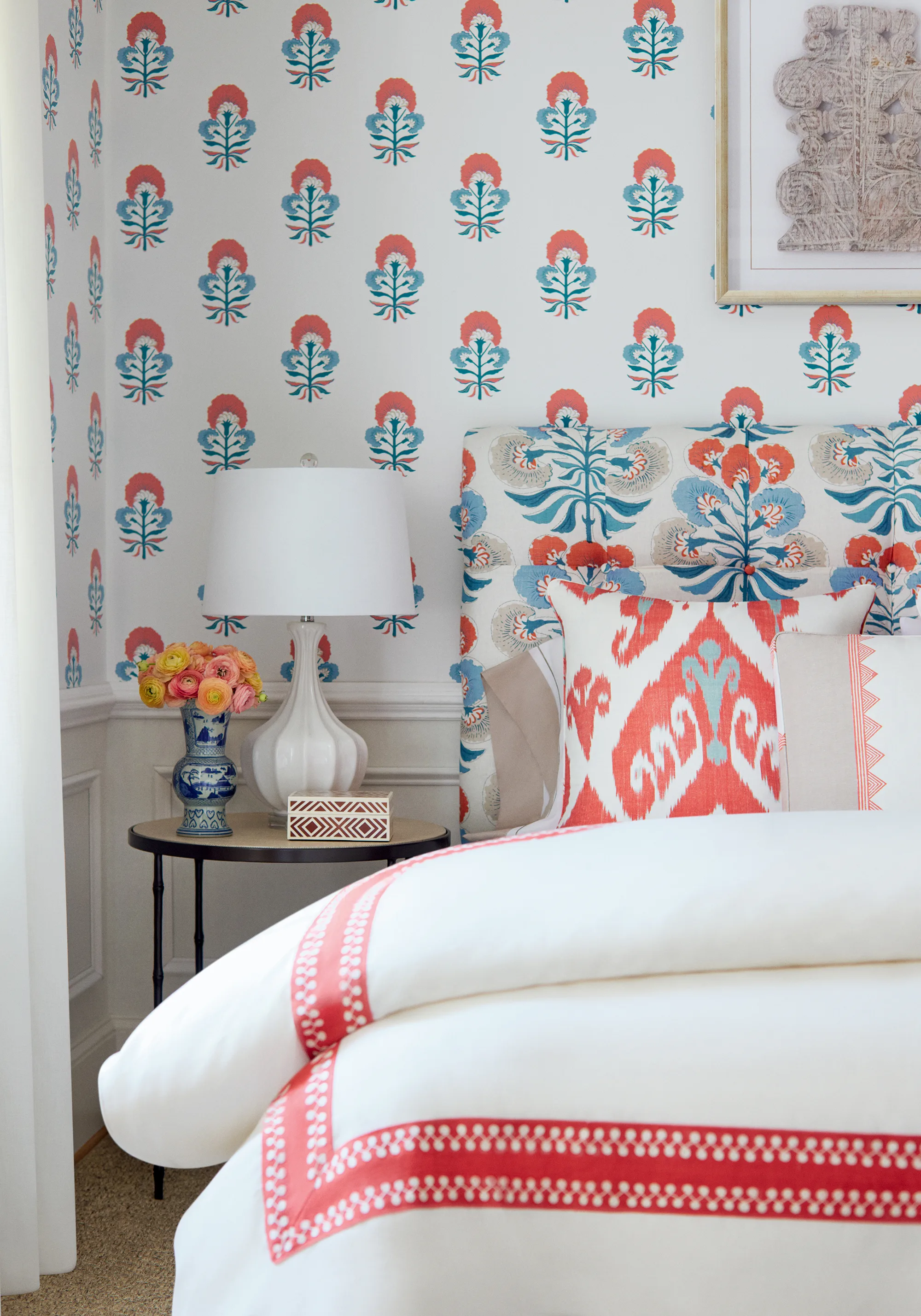 Thibaut Tybee Bud in French Blue and Coral (T16213)