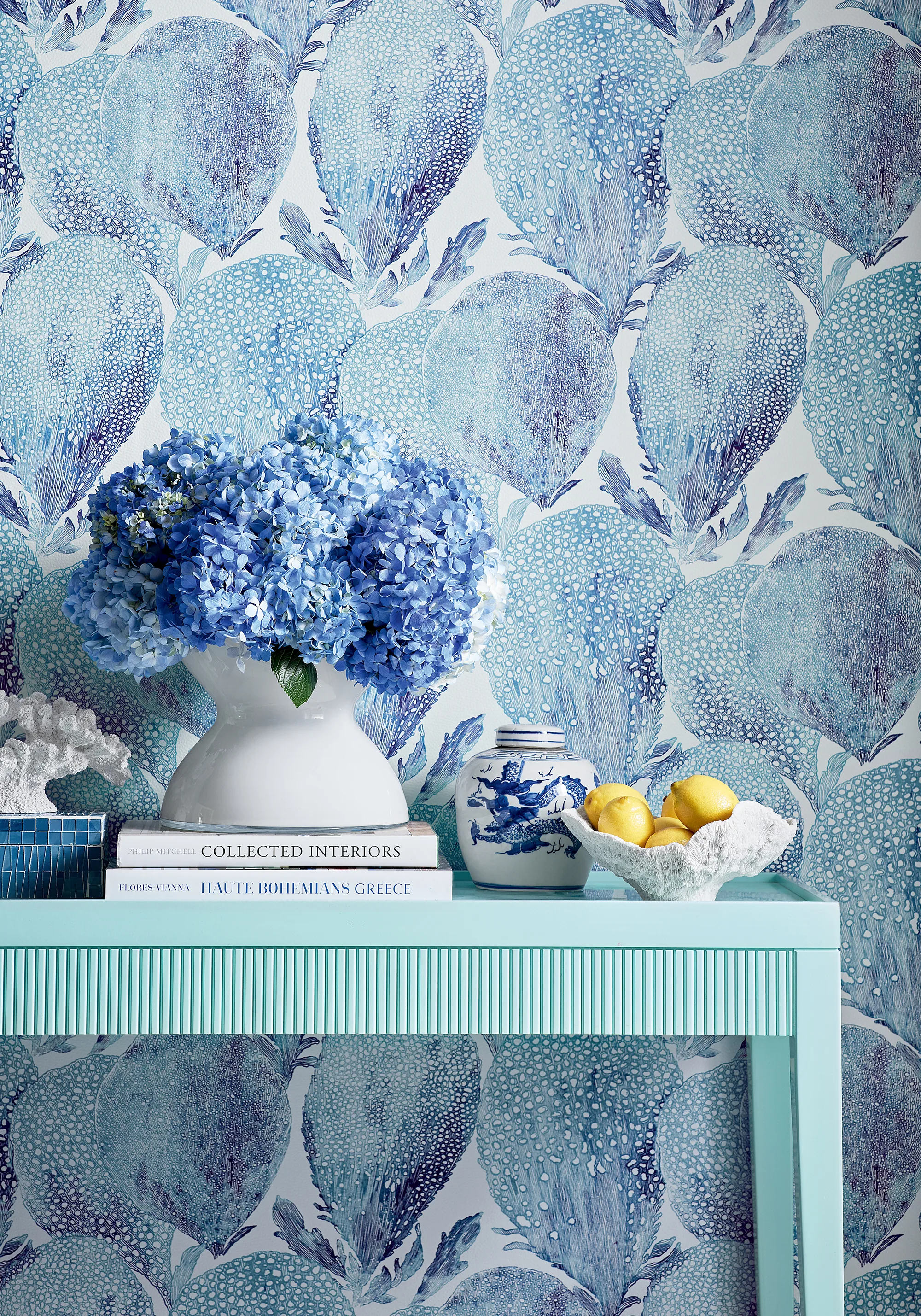 Thibaut Under the Sea in Turquoise and Plum (T15823)