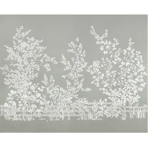 Thibaut Villa Garden Mural - Set in Charcoal (TM10857)