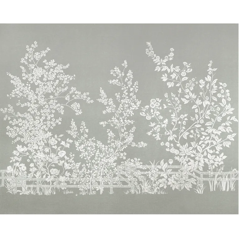 Thibaut Villa Garden Mural - Set in Charcoal (TM10857)