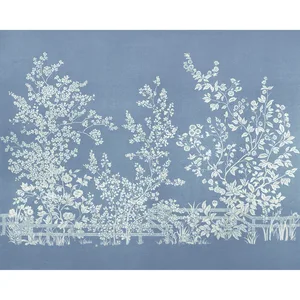 Thibaut Villa Garden Mural - Set in Navy (TM10856)