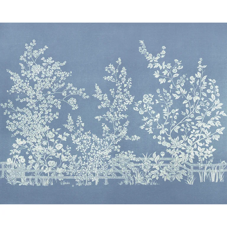 Thibaut Villa Garden Mural - Set in Navy (TM10856)