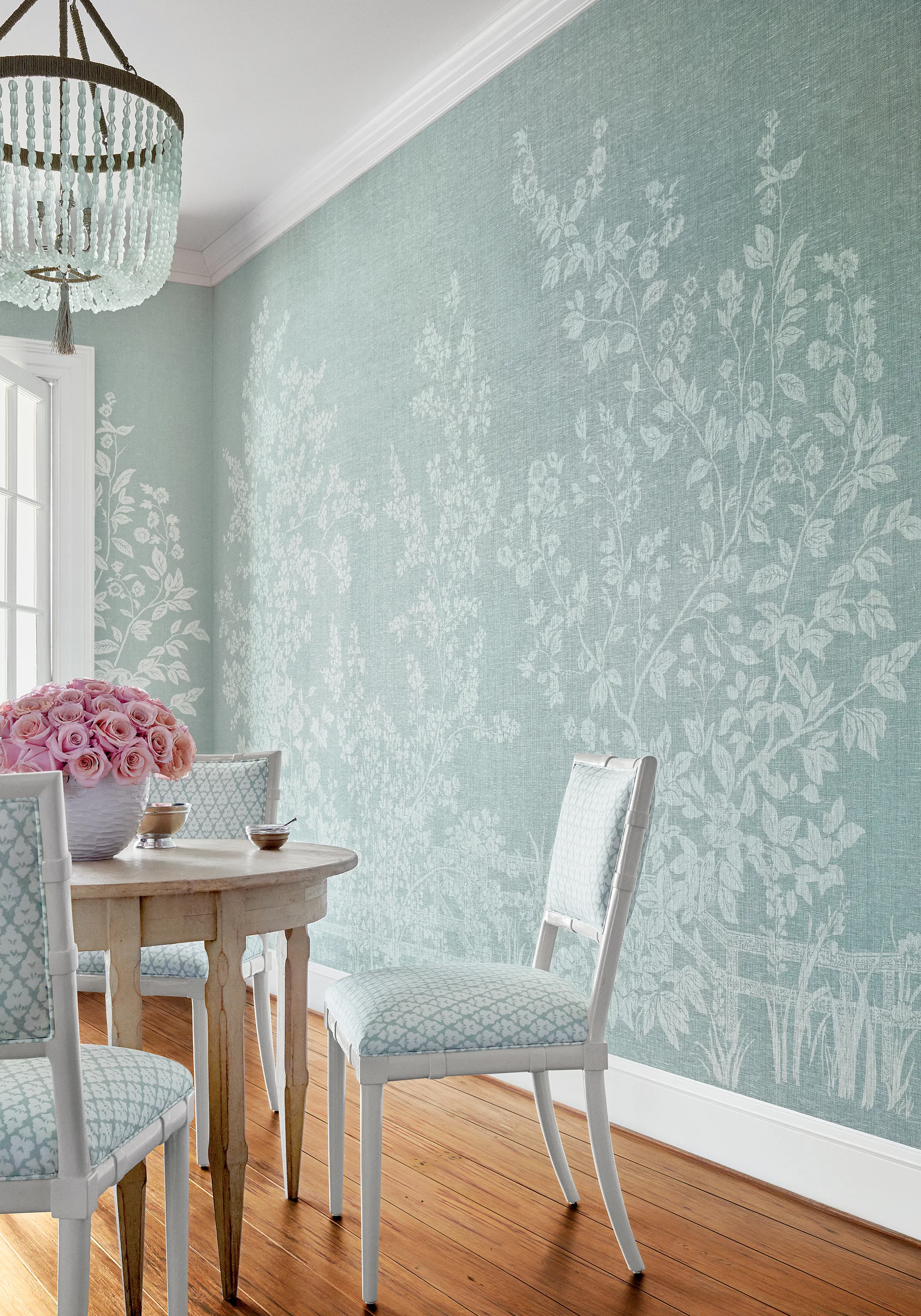 Thibaut Villa Garden Mural - Set in Robin's Egg (TM10854)