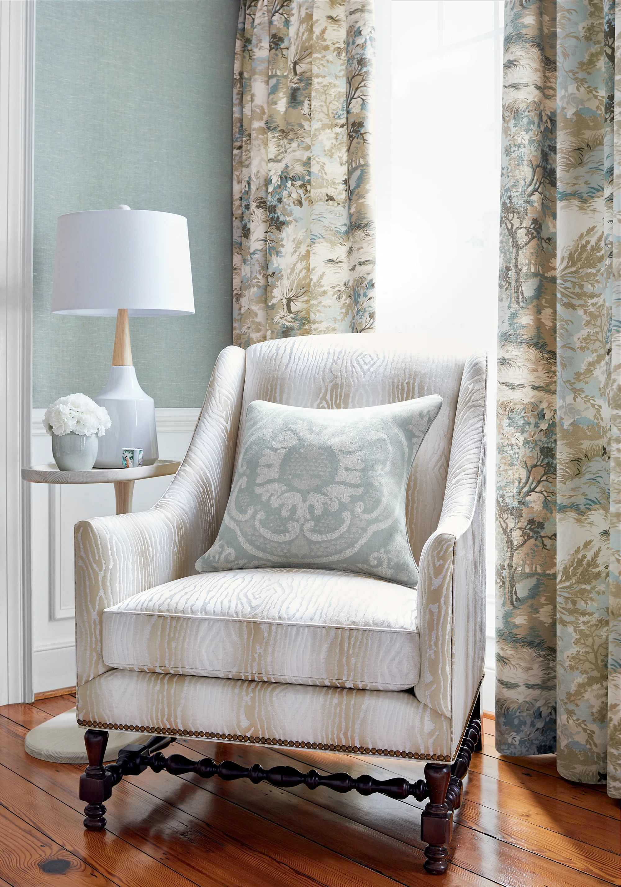 Thibaut Villa Garden Texture in Robin's Egg (T10852)