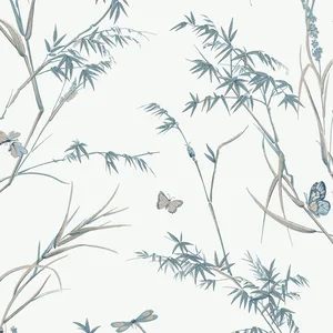 Thibaut Virginia in Cream and Aqua (T10529)