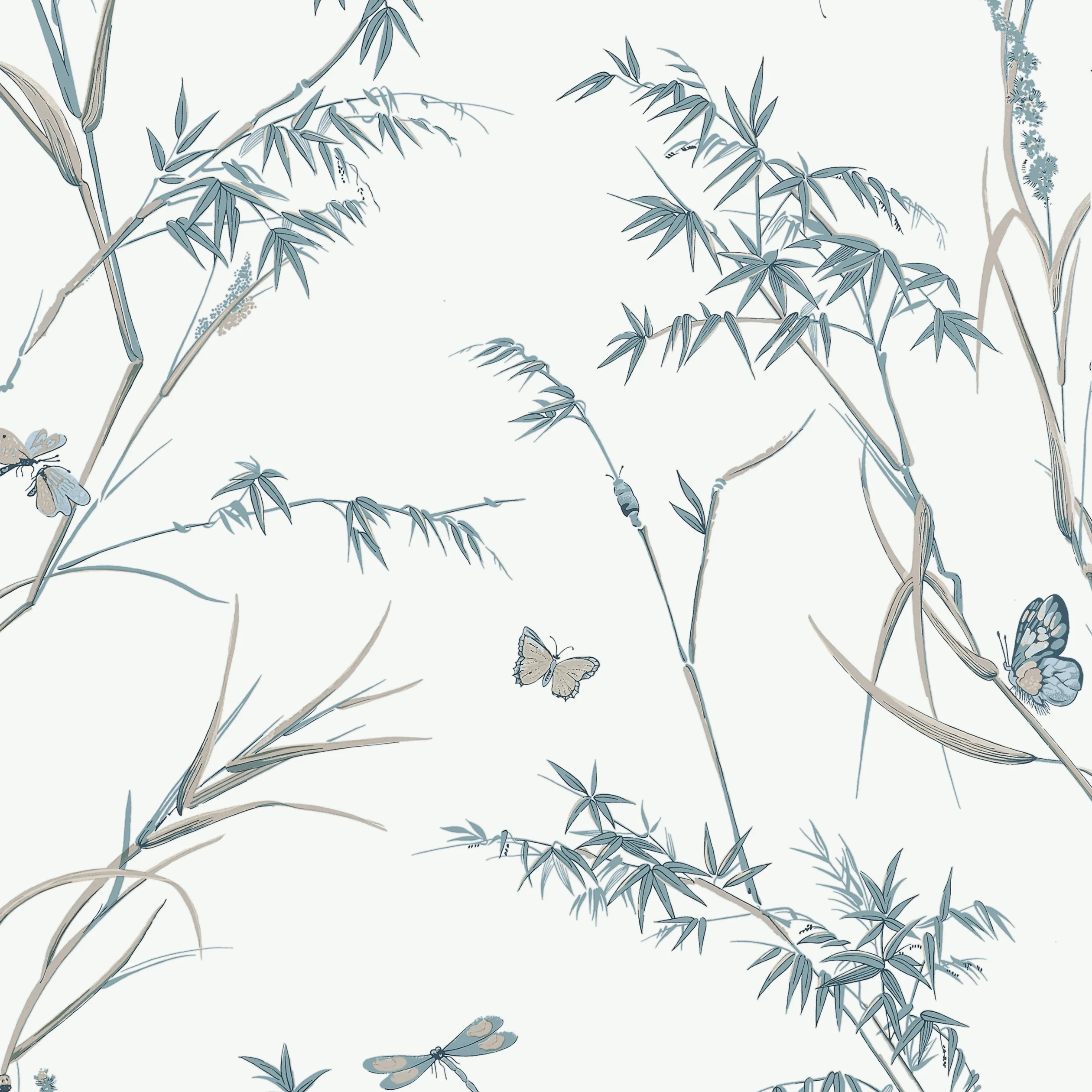 Thibaut Virginia in Cream and Aqua (T10529)