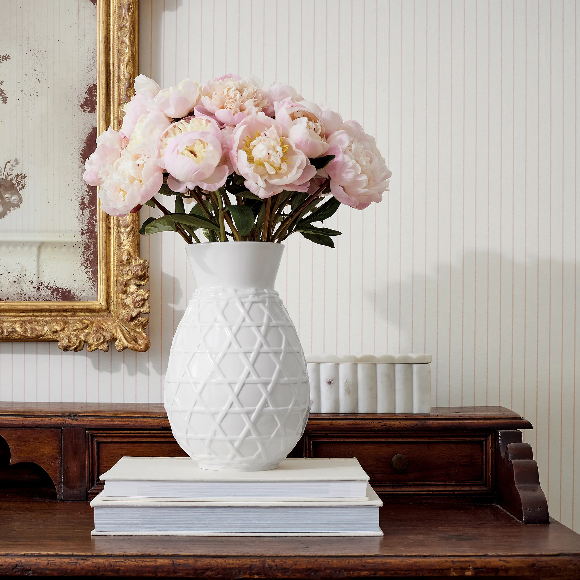 Anna French Wesley Stripe in Blush (AT24584)