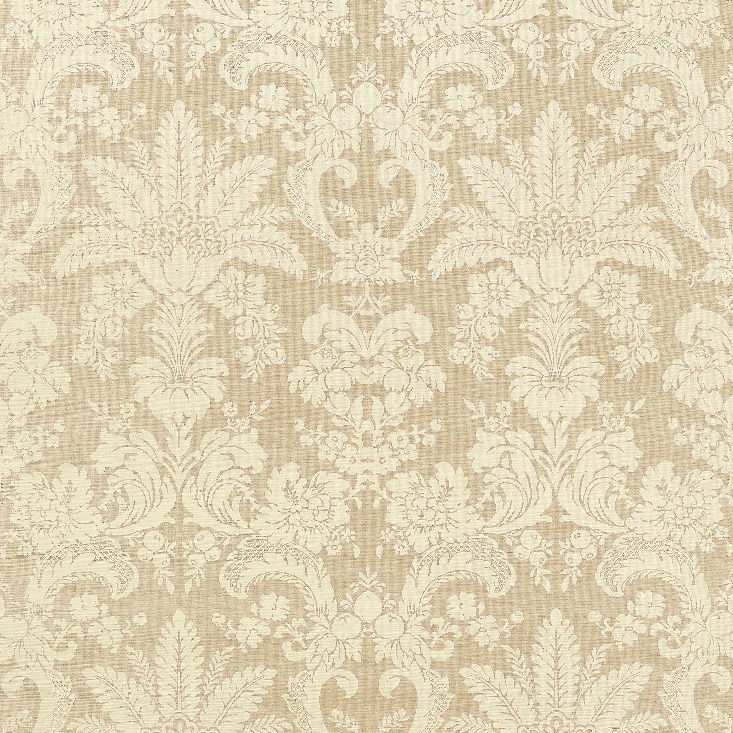 Thibaut West Indies Damask in Cream on Beige (T3632)