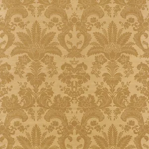 Thibaut West Indies Damask in Metallic Gold on Camel (T3630)