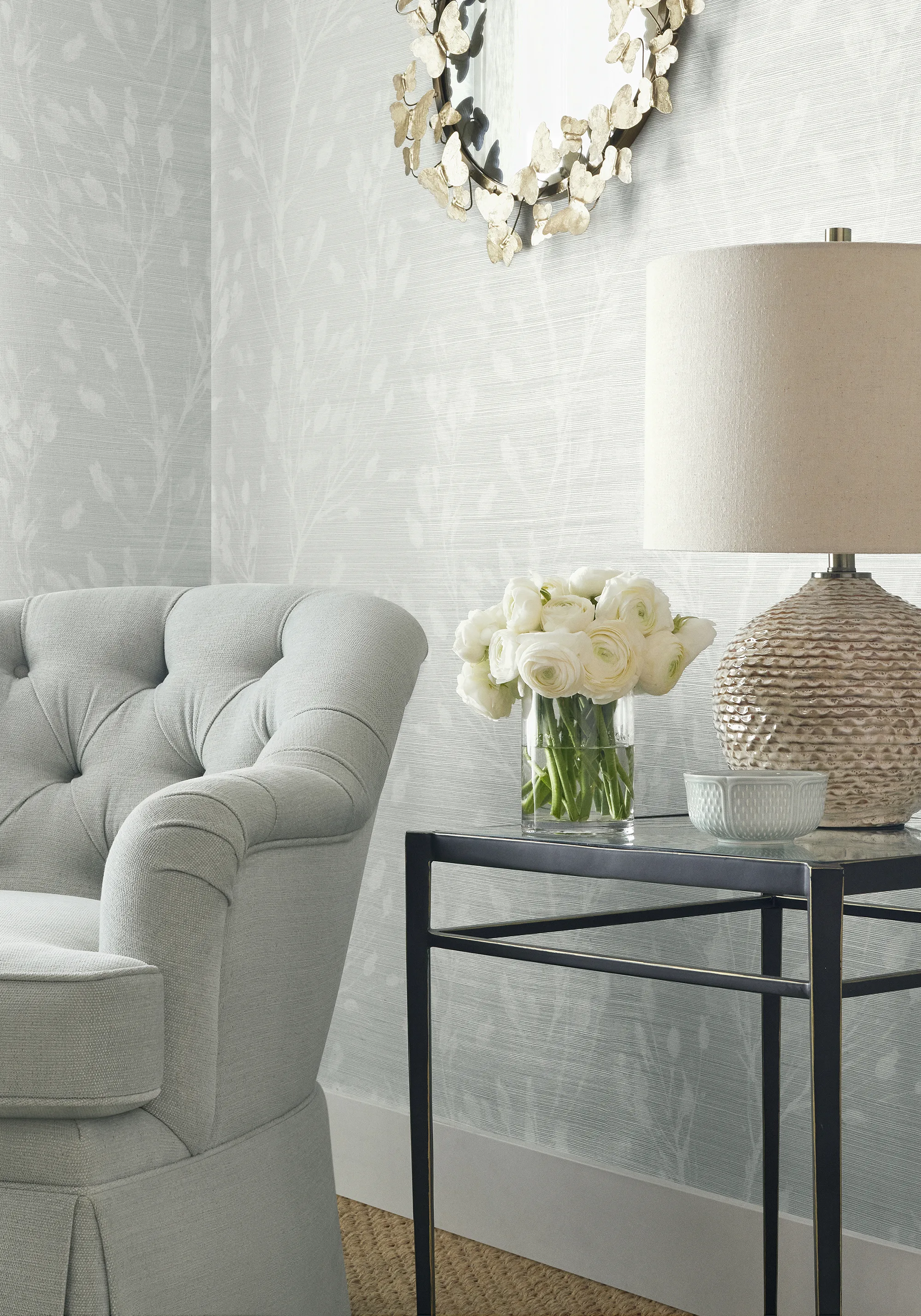 Thibaut Wild Flower in Grey (T27025)