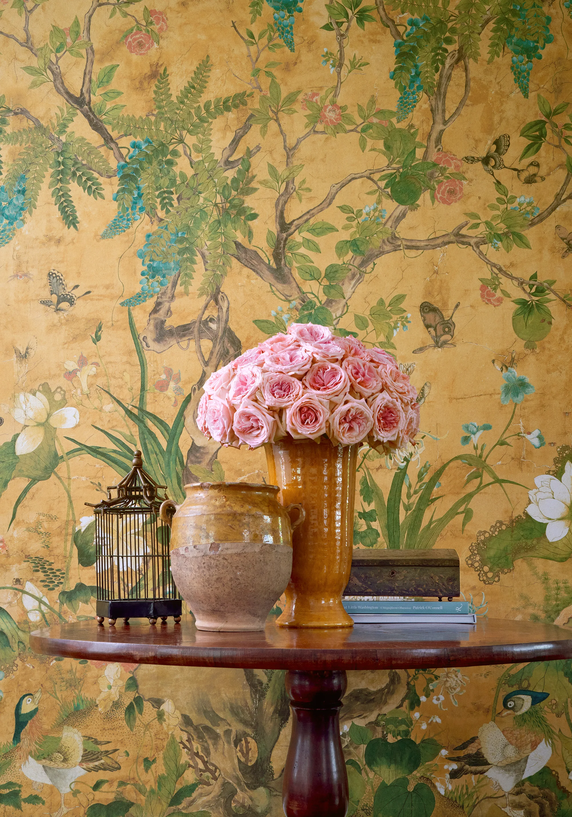 Thibaut Wild Wisteria Mural in Ochre (TM42052)