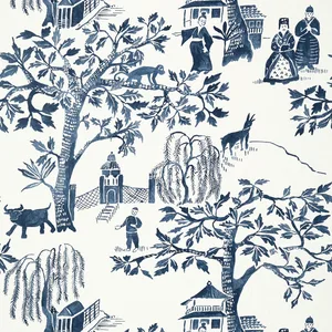 Anna French Willow Wood in Navy (AT7915)