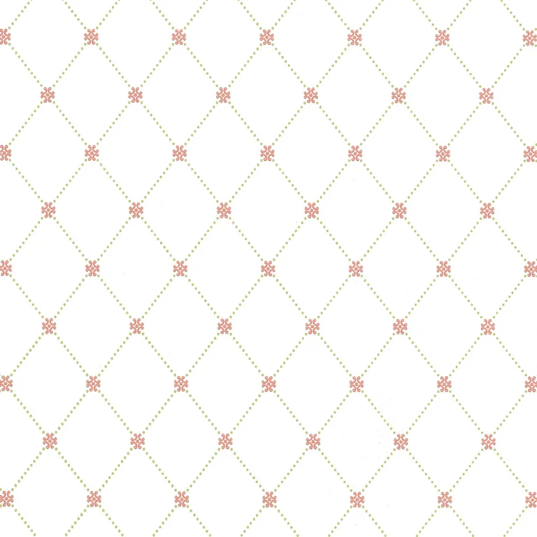 Thibaut Wilton Trellis in Pink and Green (T1846)