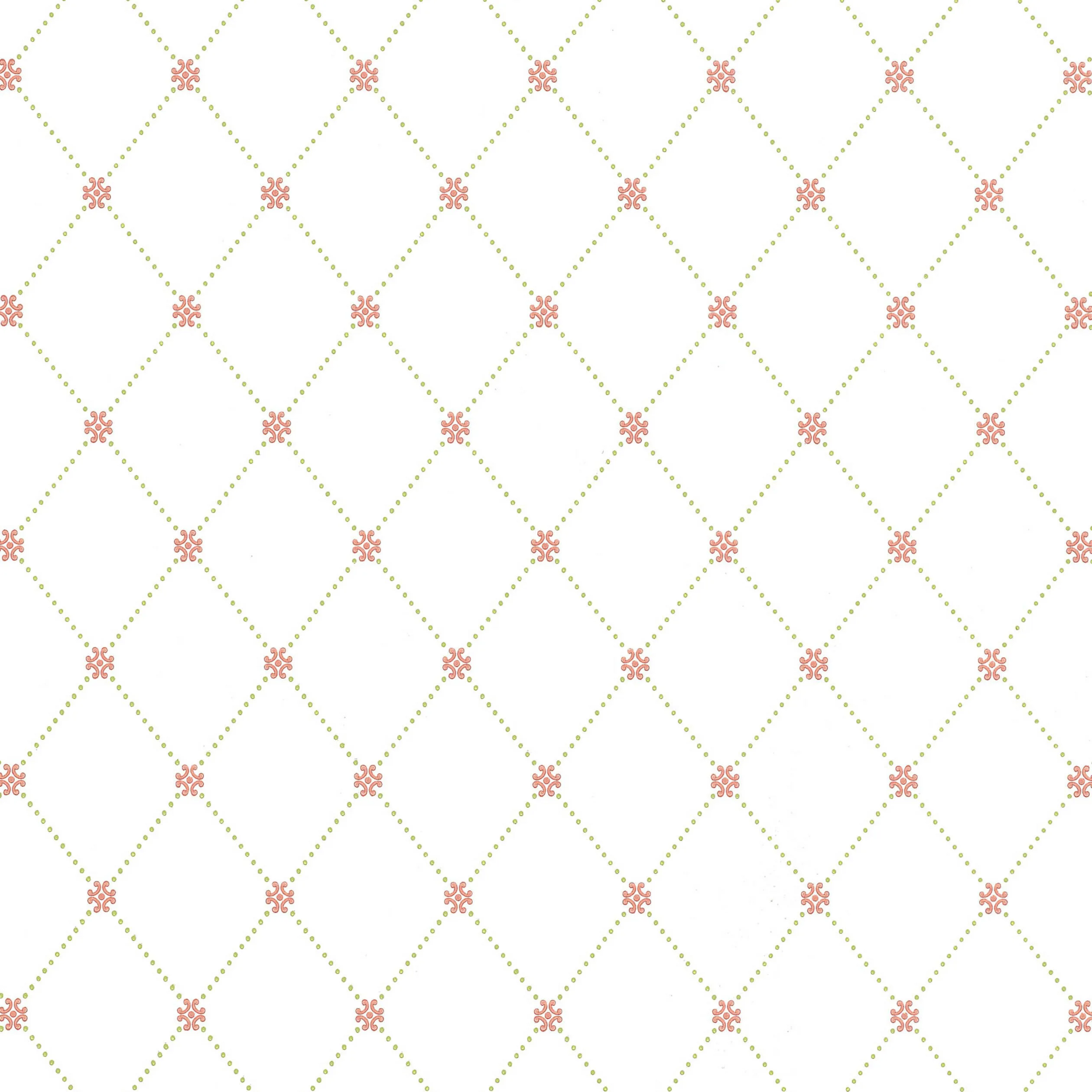Thibaut Wilton Trellis in Pink and Green (T1846)