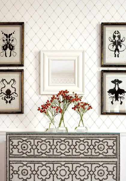 Thibaut Wilton Trellis in Pink and Green (T1846)