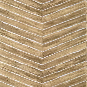 Thibaut Wood Herringbone in Natural on Metallic Silver (T14573)