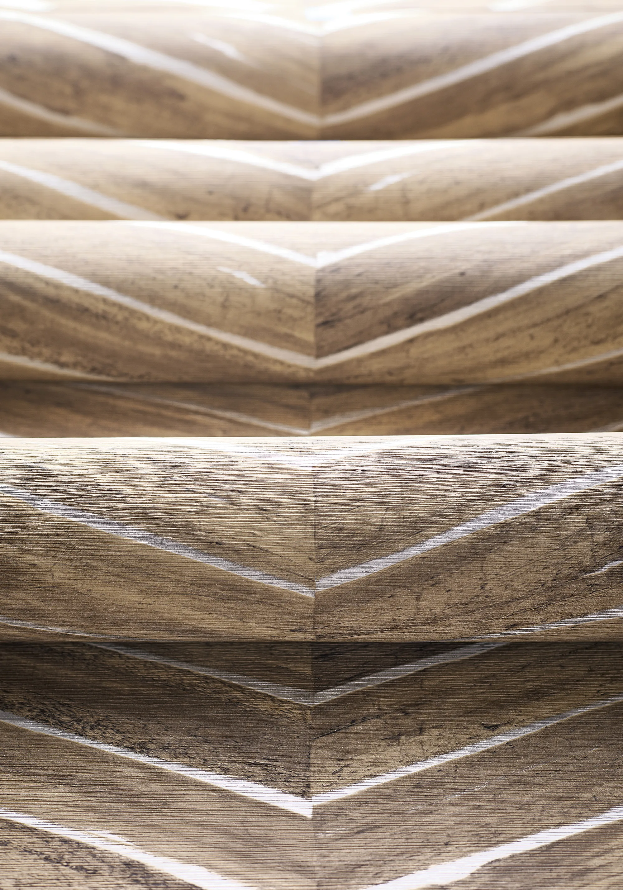 Thibaut Wood Herringbone in Natural on Metallic Silver (T14573)