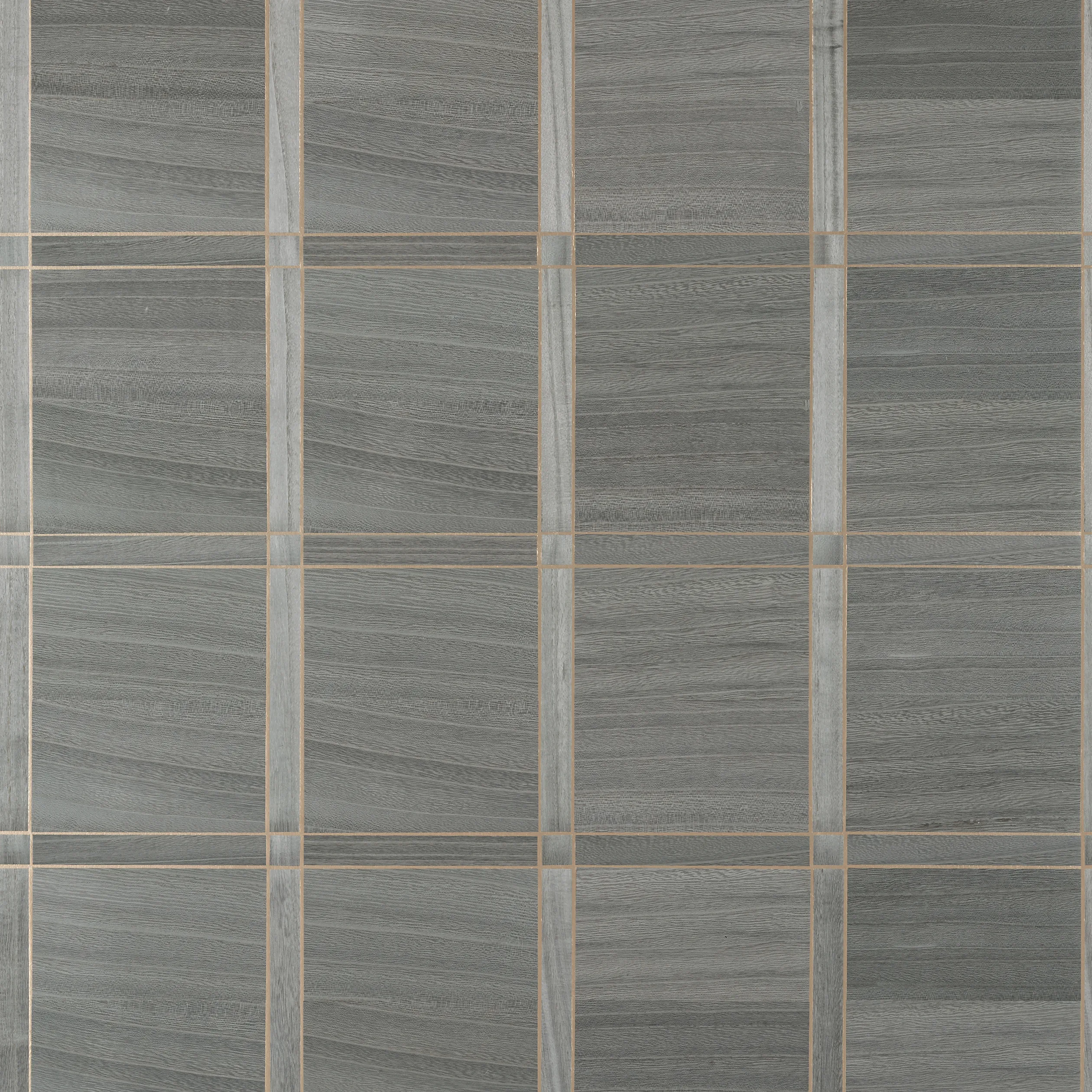 T41001 | Wood Panel – Charcoal and Metallic Gold