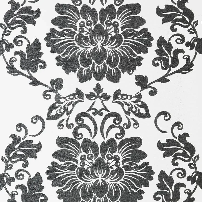 St. Germain Black on White Thibaut wallpaper by Wallpaper Twins