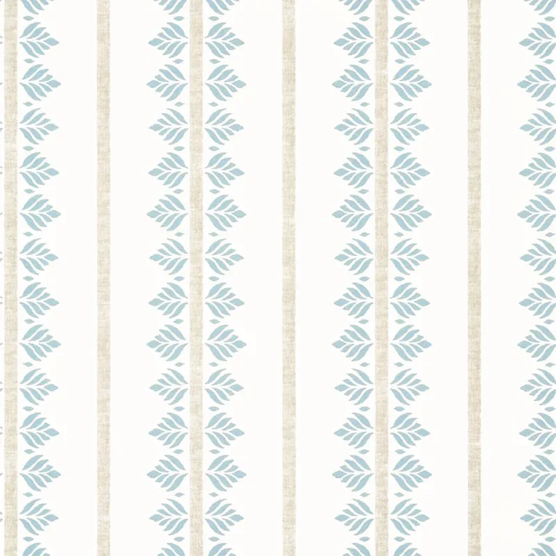 Fern Stripe Spa Blue Thibaut wallpaper by Wallpaper Twins