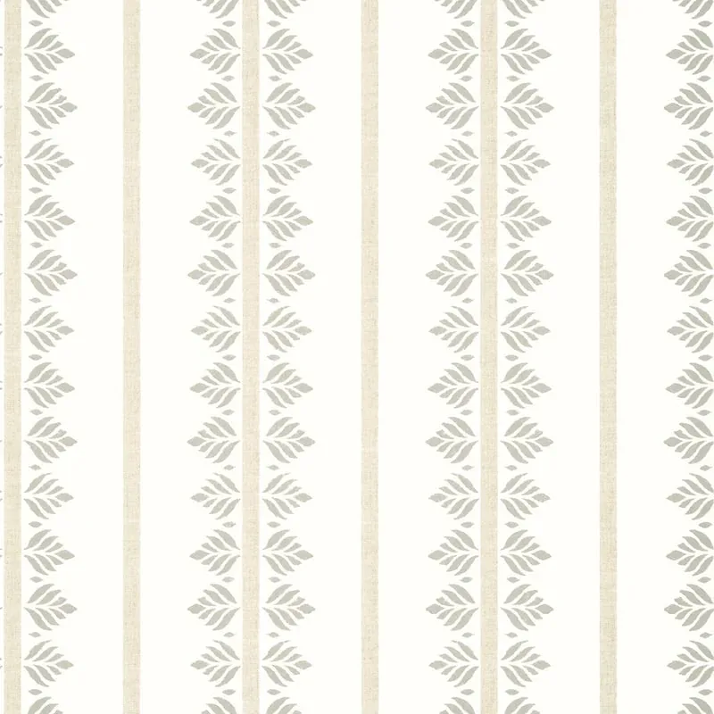 Fern Stripe Beige Thibaut wallpaper by Wallpaper Twins