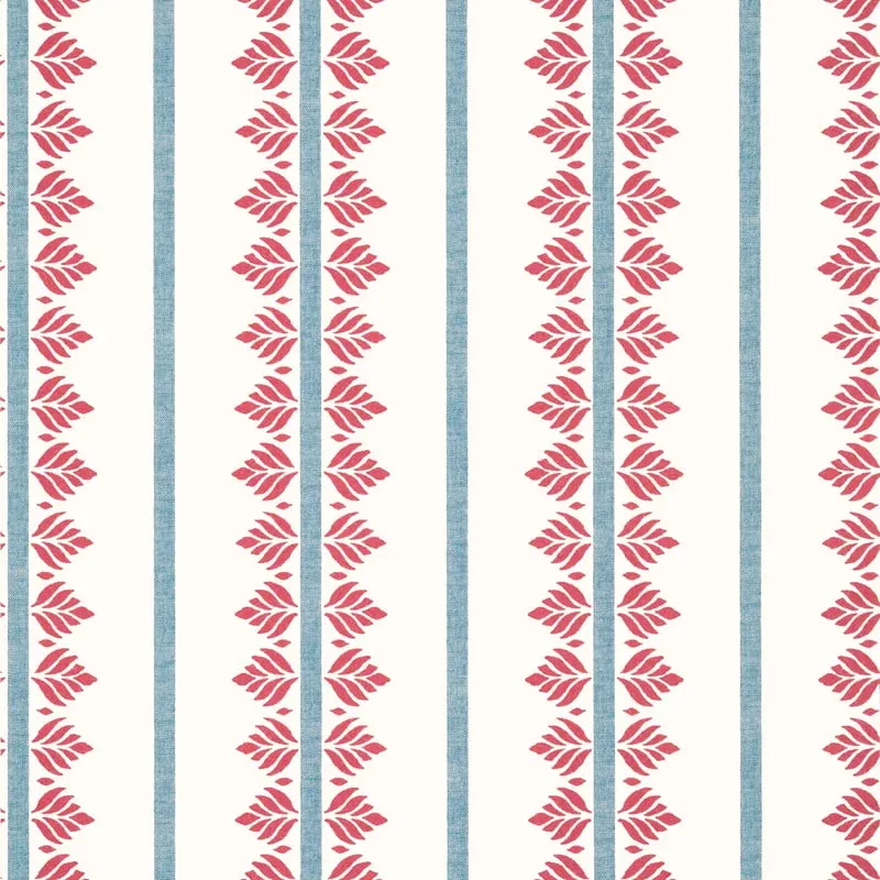 AT15105 | Fern Stripe - Red and Blue