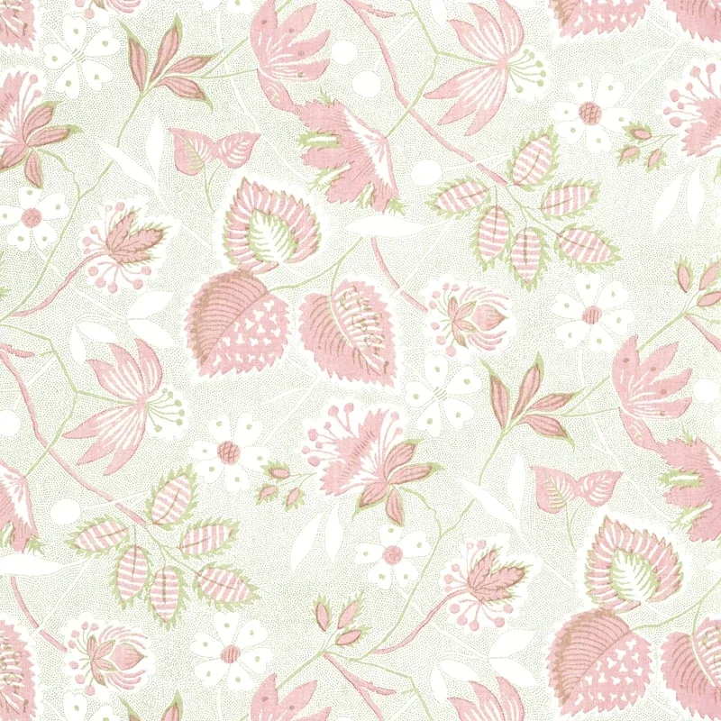 Indienne Hazel Blush Thibaut wallpaper by Wallpaper Twins
