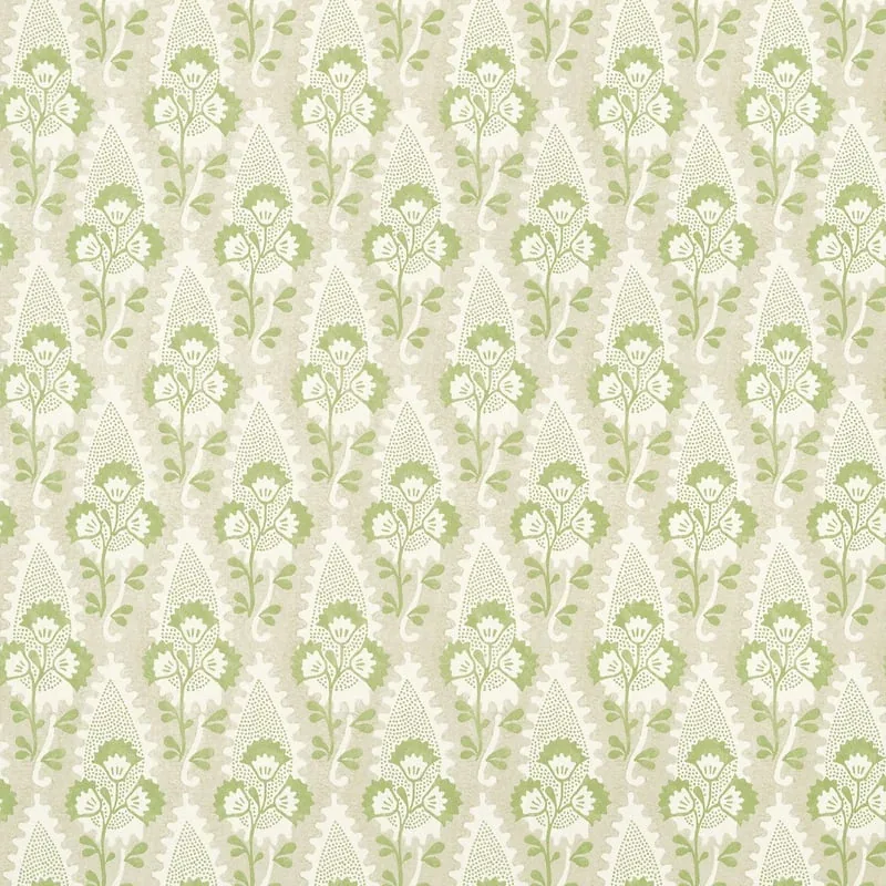 Cornwall Green and Beige Thibaut wallpaper by Wallpaper Twins