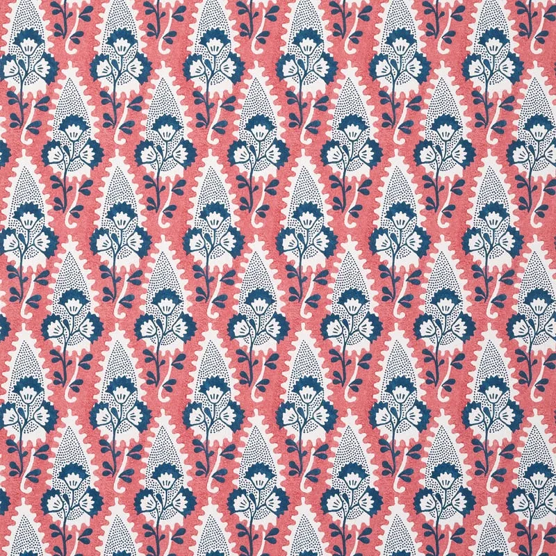 Cornwall Red and Blue Thibaut wallpaper by Wallpaper Twins