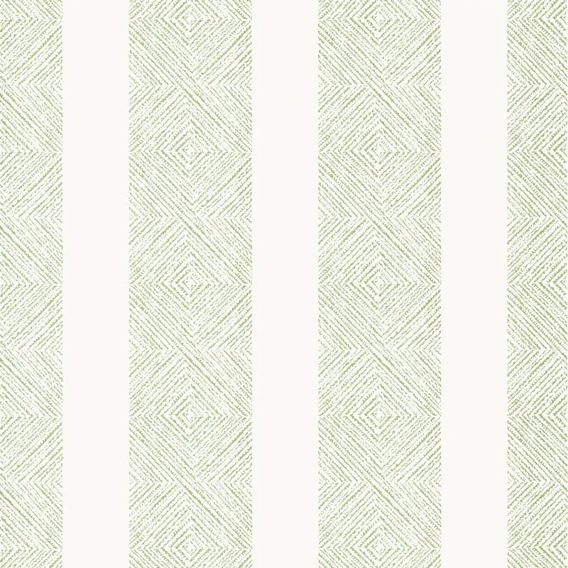 Clipperton Stripe Green Thibaut wallpaper by Wallpaper Twins