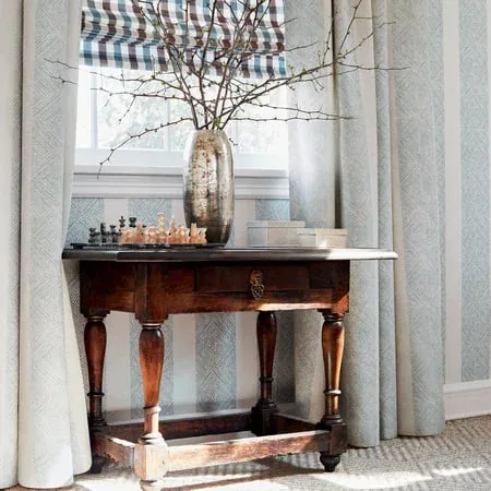 AT15129 | Clipperton Stripe - Blue on Natural room view