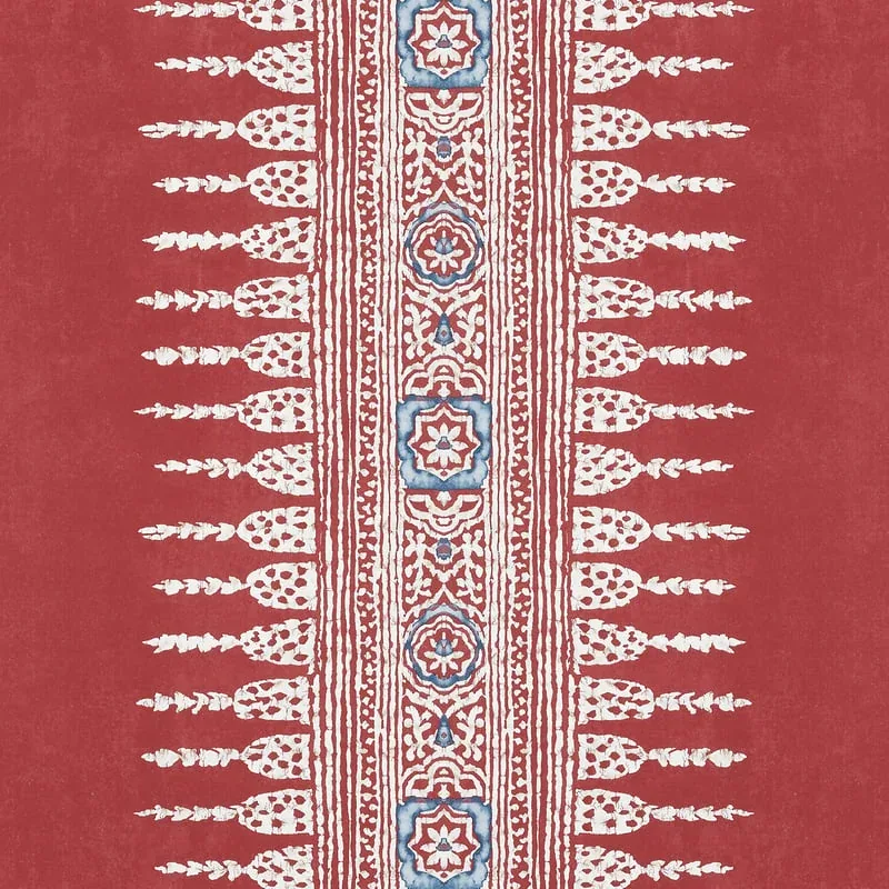 Javanese Stripe Red Thibaut wallpaper by Wallpaper Twins