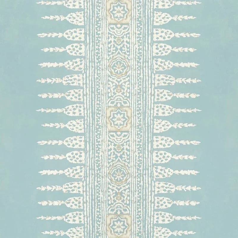Javanese Stripe Spa Blue Thibaut wallpaper by Wallpaper Twins