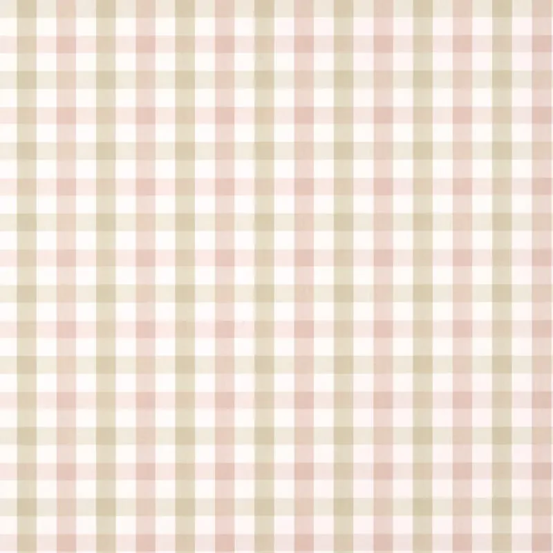 Saybrook Check Pink and Beige Thibaut wallpaper by Wallpaper Twins