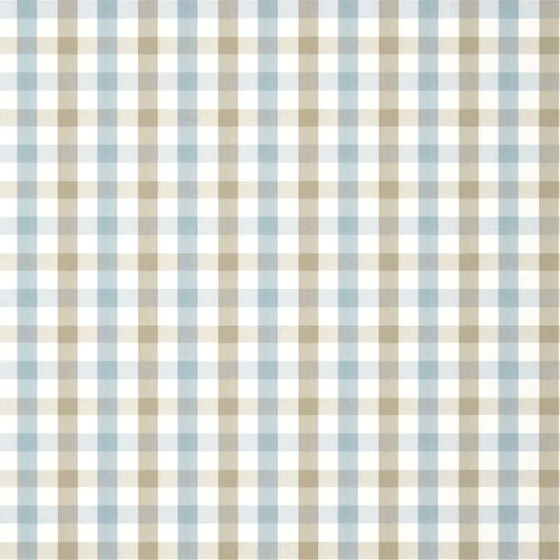 Saybrook Check Spa Blue and Beige Thibaut wallpaper by Wallpaper Twins
