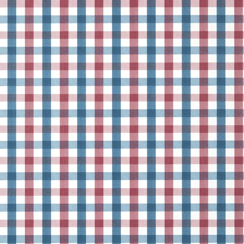Saybrook Check Red and Blue Thibaut wallpaper by Wallpaper Twins