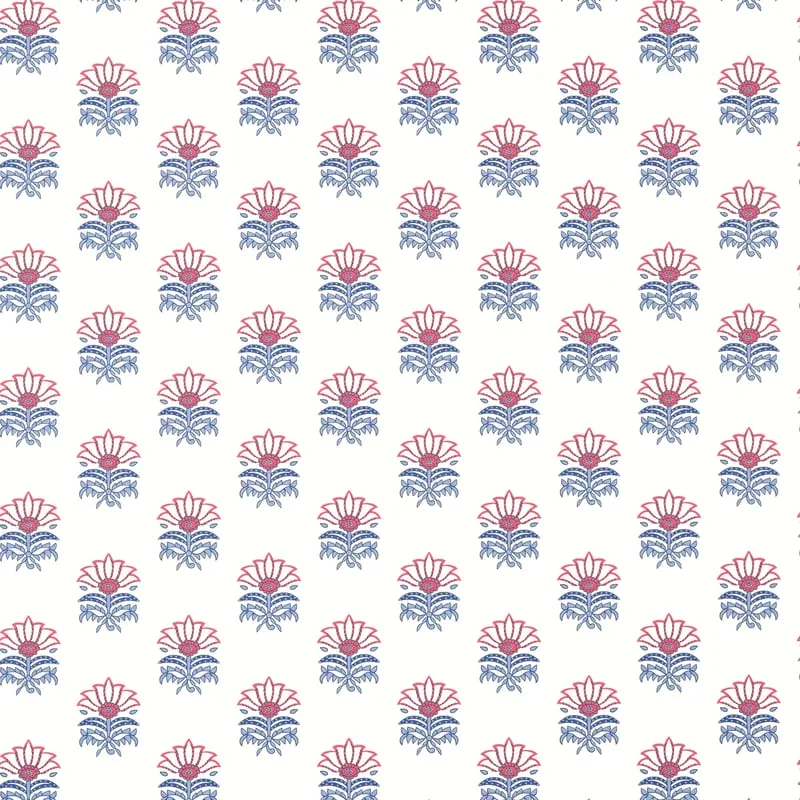 Milford Red and Blue Thibaut wallpaper by Wallpaper Twins
