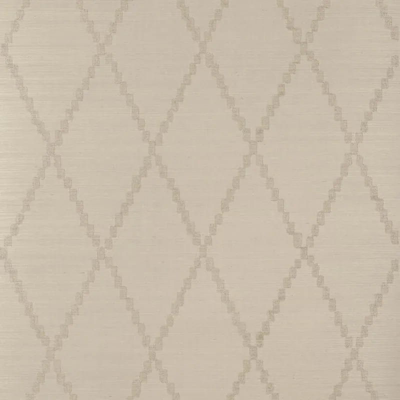 Ribbon Sisal Cream Thibaut wallpaper by Wallpaper Twins