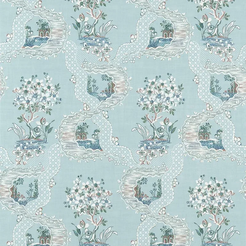 Antoinette Blue Thibaut wallpaper by Wallpaper Twins