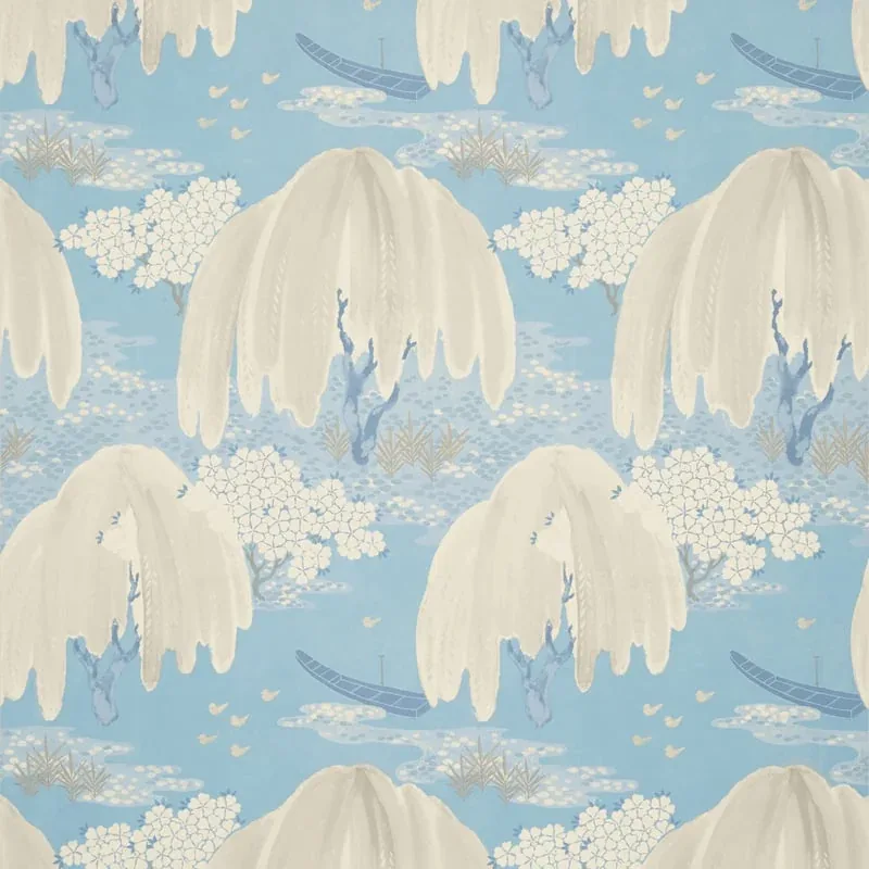 Willow Tree Soft Blue Thibaut wallpaper by Wallpaper Twins